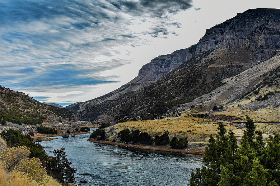 Autumn at Wind River Canyon Photograph by Laura Putman