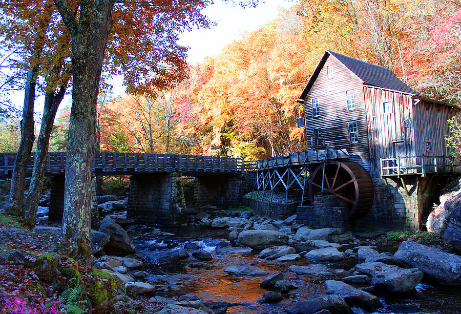 Autumn Babcock Grist Mill Photograph by Michael Rucker