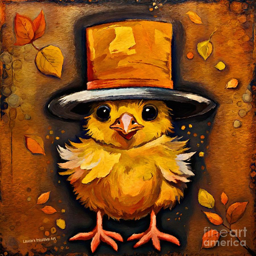 Autumn Baby Chick Digital Art by Lauries Intuitive