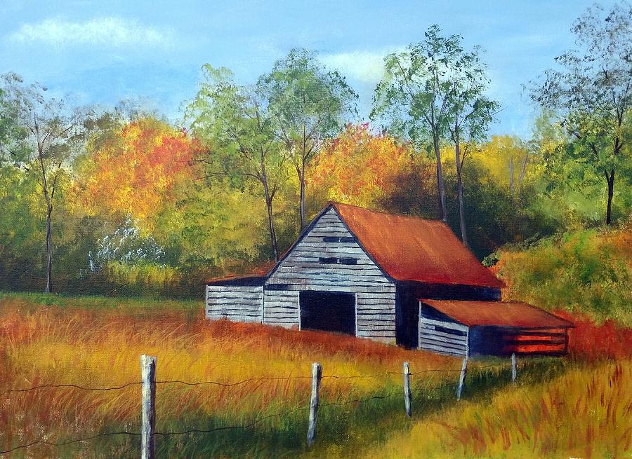 Autumn Barn Painting by John Helms | Fine Art America