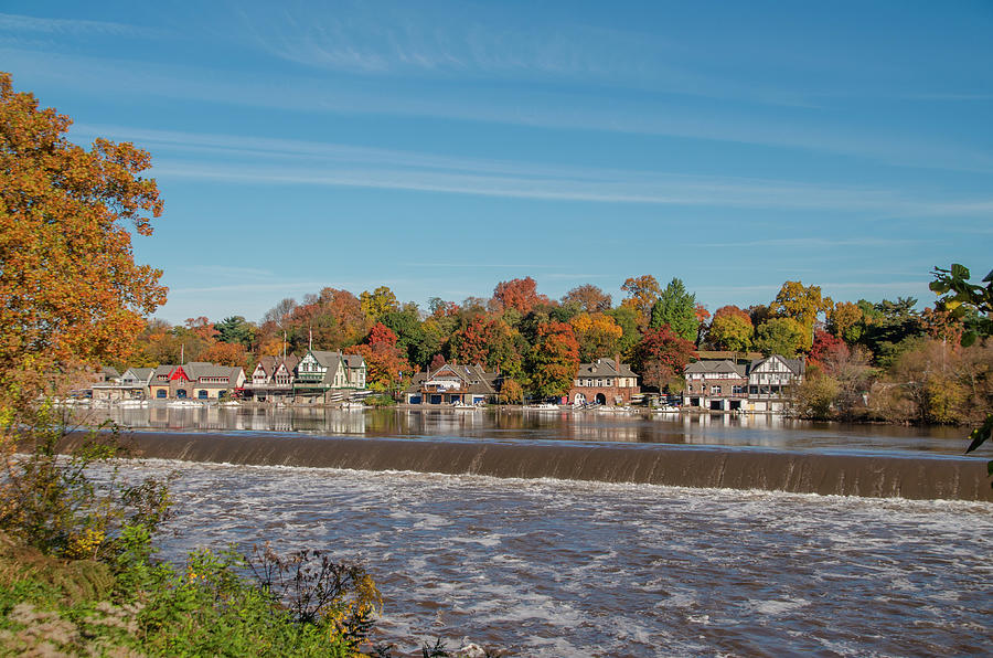 Autumn Beauty Boathouse Row by Philadelphia Photography