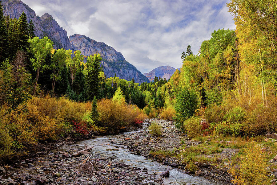 Serene Mountain Valley in Autumn Photograph - Autumn Beauty by Kevin Schwalbe