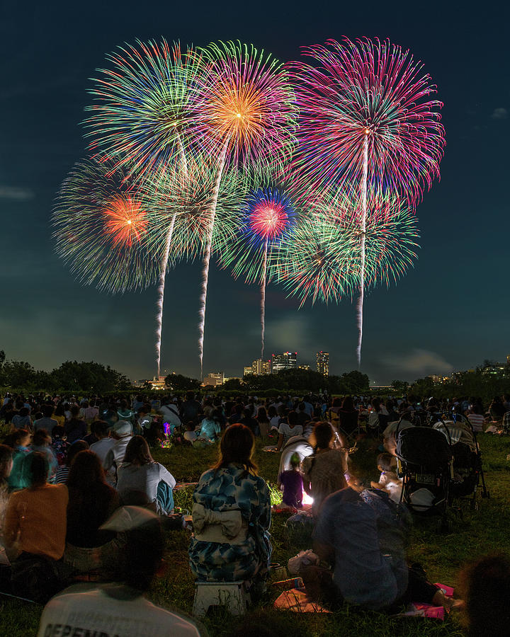 Autumn Blast Tamagawa Fireworks Festival, Tokyo, Japan Photograph by