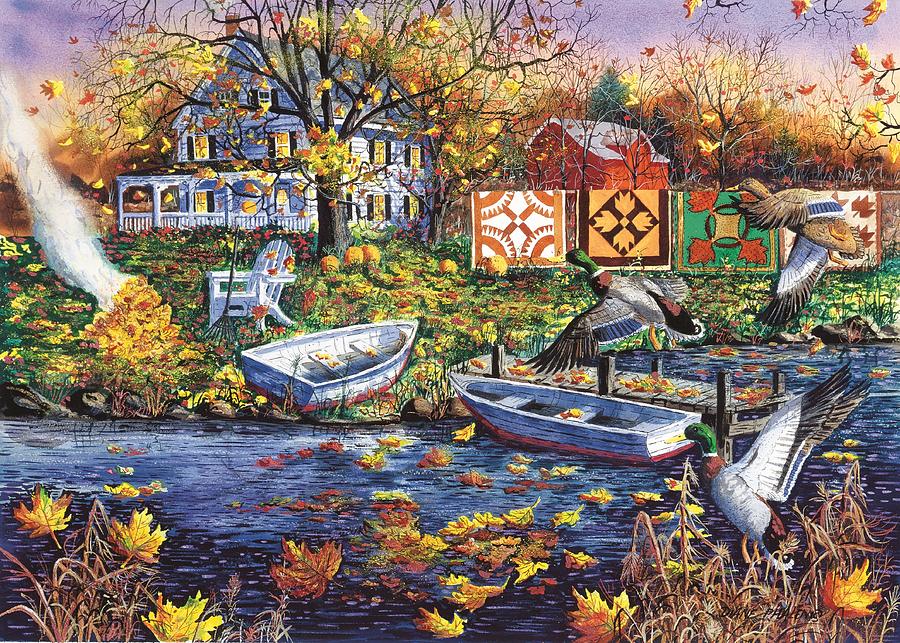 Autumn Blessings Painting by Diane Phalen