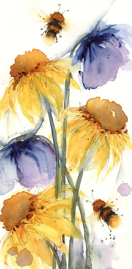 Autumn Blooms Painting by Dawn Derman
