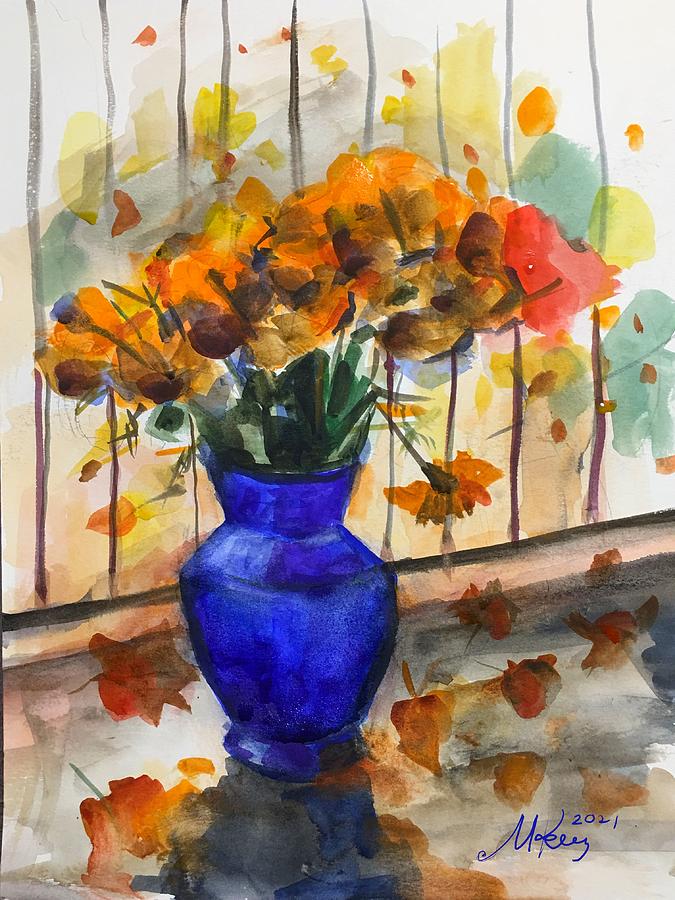 Autumn bouquet  Painting by Maxim Komissarchik