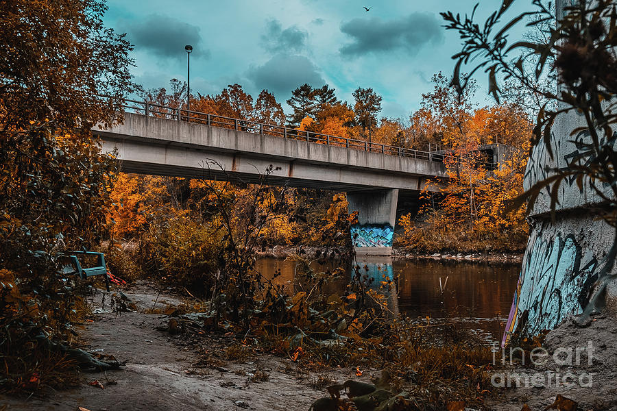 Autumn Bridge Photograph Photograph by Stephen Geisel