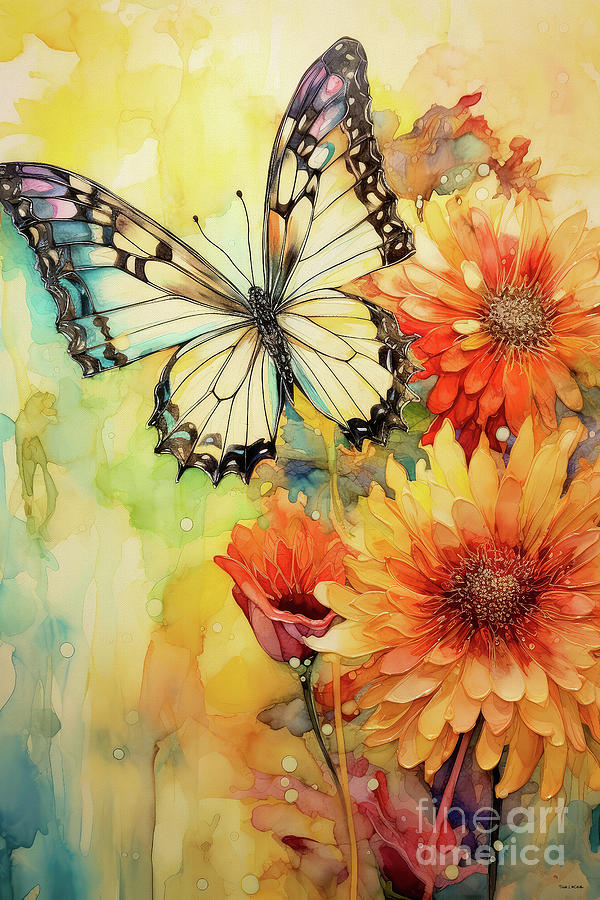 Butterfly Painting - Autumn Butterfly by Tina LeCour