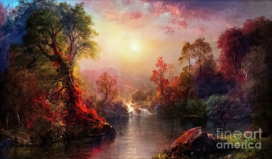 Autumn by Frederic Church 1875 Painting by Frederic Church