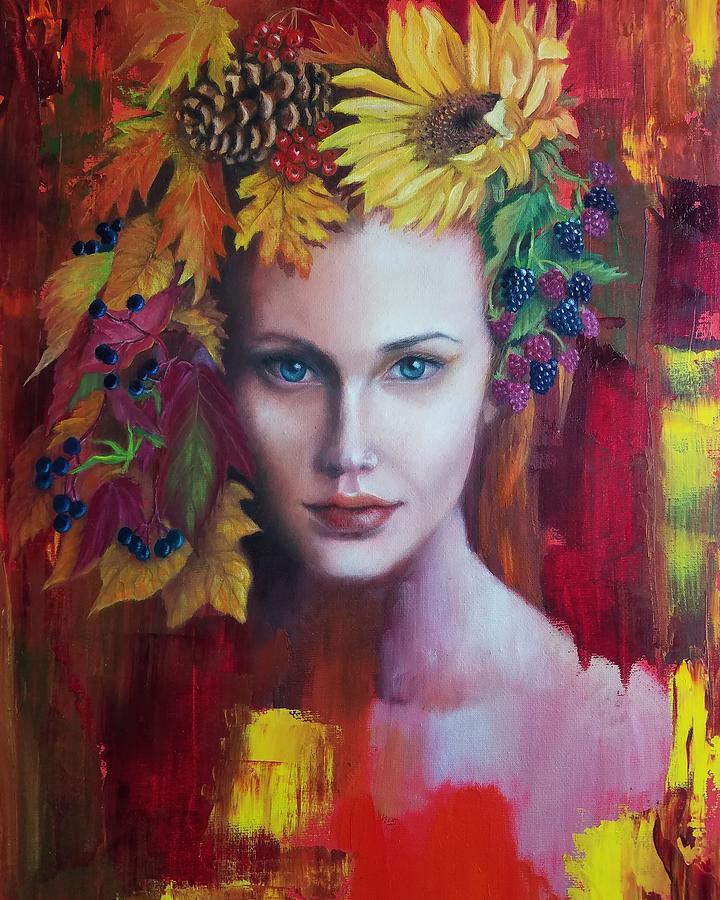 Autumn Painting by Caroline Philp