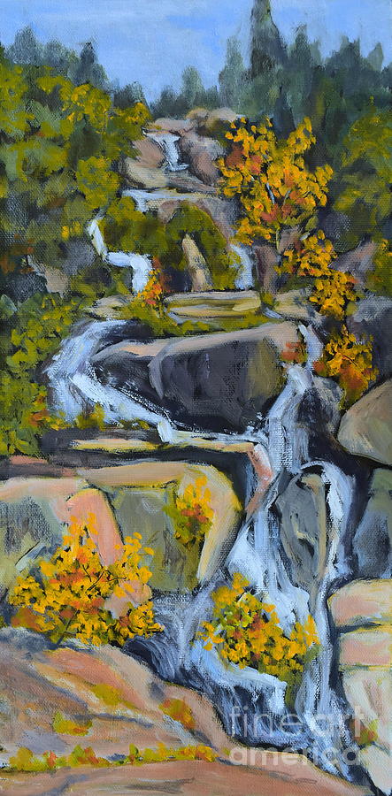 Autumn Cascade Painting by Mary Beth Harrison