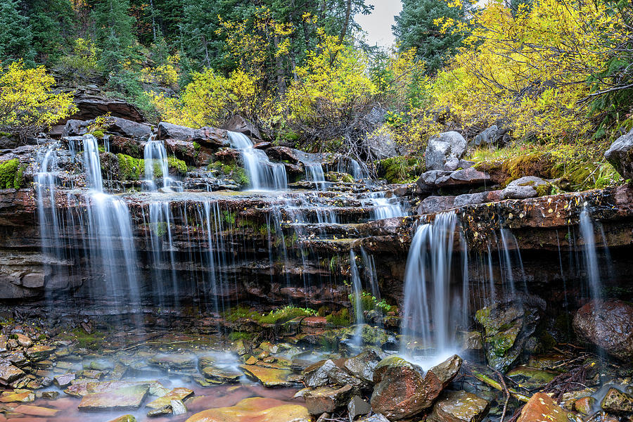 Autumn Cascades 1 Photograph by Matt Halvorson