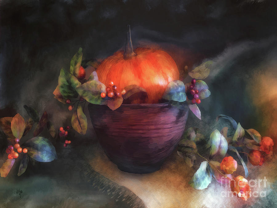 Autumn Centerpiece  Digital Art by Lois Bryan