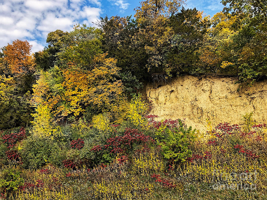Autumn Cliffs Along Des Moines River Photograph by Kathy M Krause