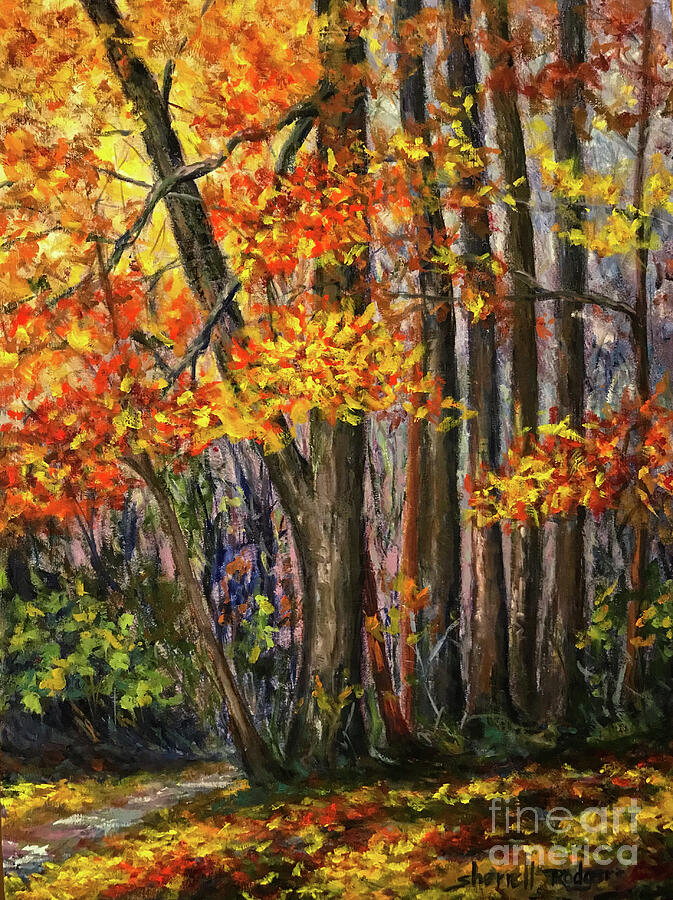 Autumn Color Painting by Sherrell Rodgers