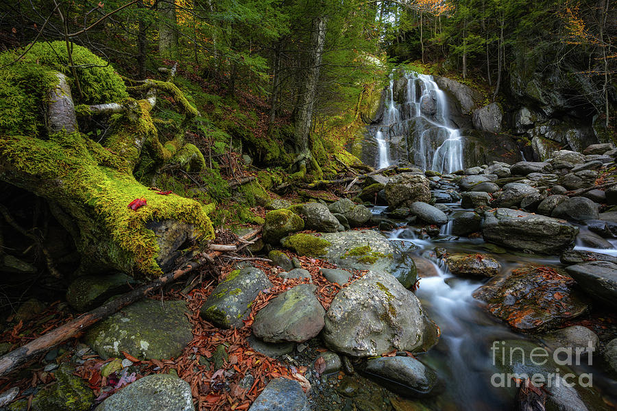 Autumn Colors At Moss Glen Falls  Photograph by Michael Ver Sprill