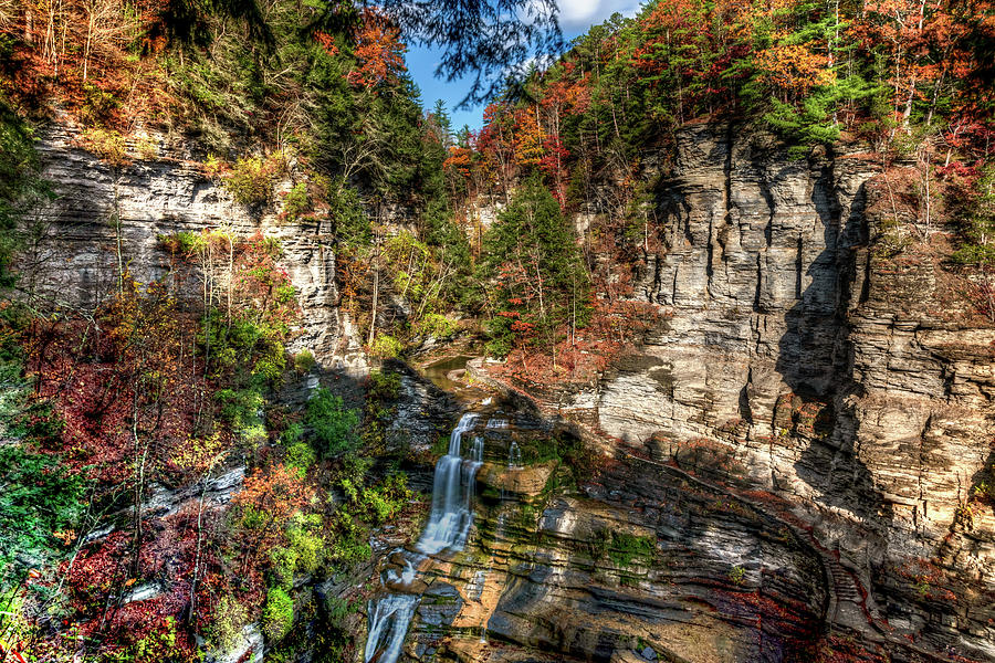 Autumn Colors in Robert H Treman State Park Photograph by Chad Dikun