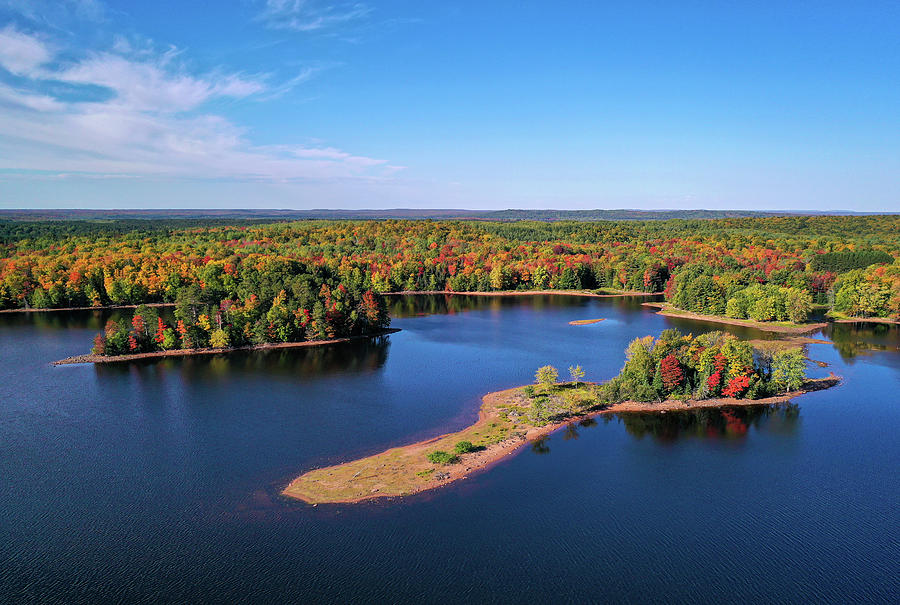 Autumn Colors Surrounding Lake Photograph by Sandra Js