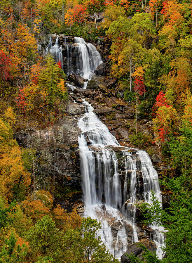 Autumn Colors Whitewater Falls Photograph by Dan Sproul