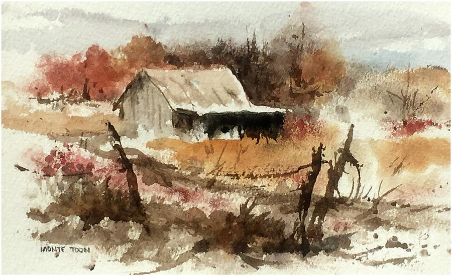 Autumn Country Painting by Monte Toon
