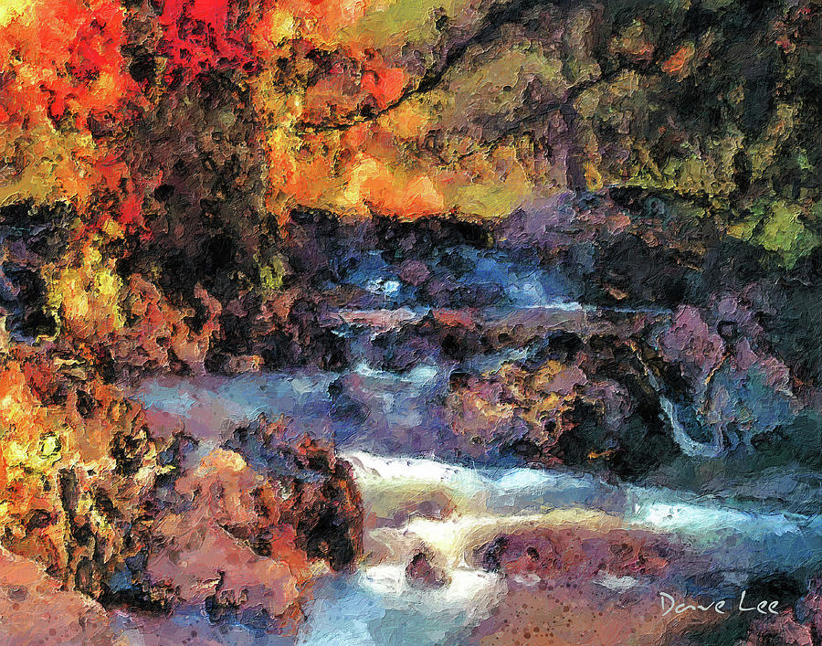 Autumn Country Stream Digital Art by Dave Lee