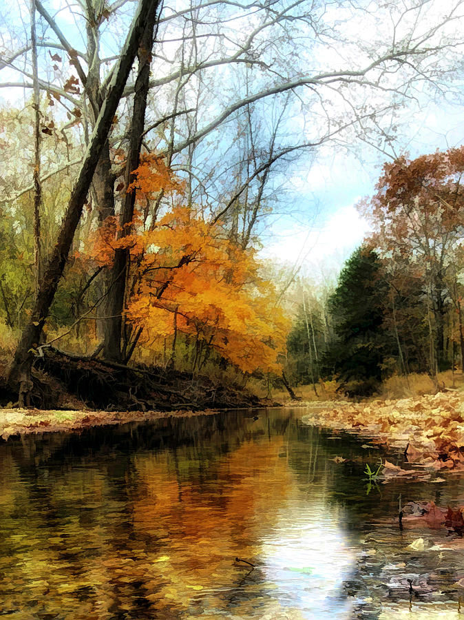 Autumn Creek Photograph by Linda Shannon Morgan