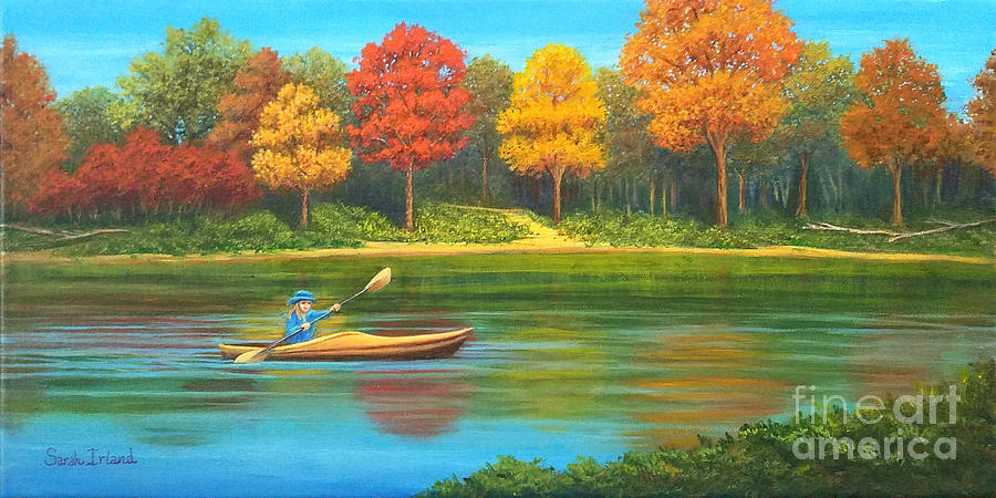 Autumn Crossing Painting by Sarah Irland