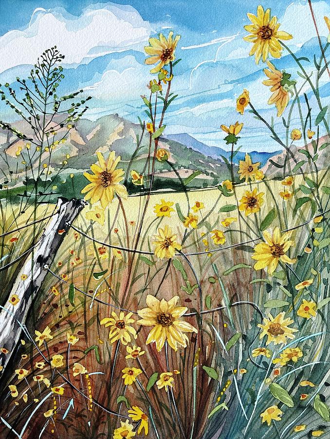 Autumn Sunflowers - Malibu Creek Painting