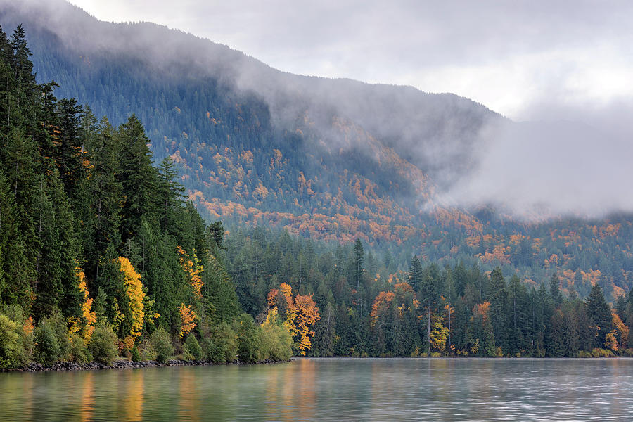 Autumn day at Cultus Lake Photograph by Pierre Leclerc Photography