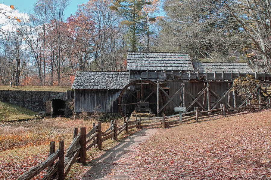 Autumn Day at Mabry Mill Photograph by Chad Meyer