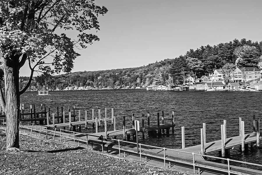 Autumn Day on Alton Bay Lake Winnipesaukee Alton NH Black and White Photograph by Toby McGuire