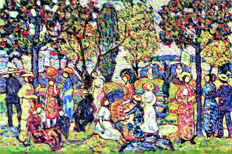 Fall Painting - Autumn - Digital Remastered Edition by Maurice Brazil Prendergast
