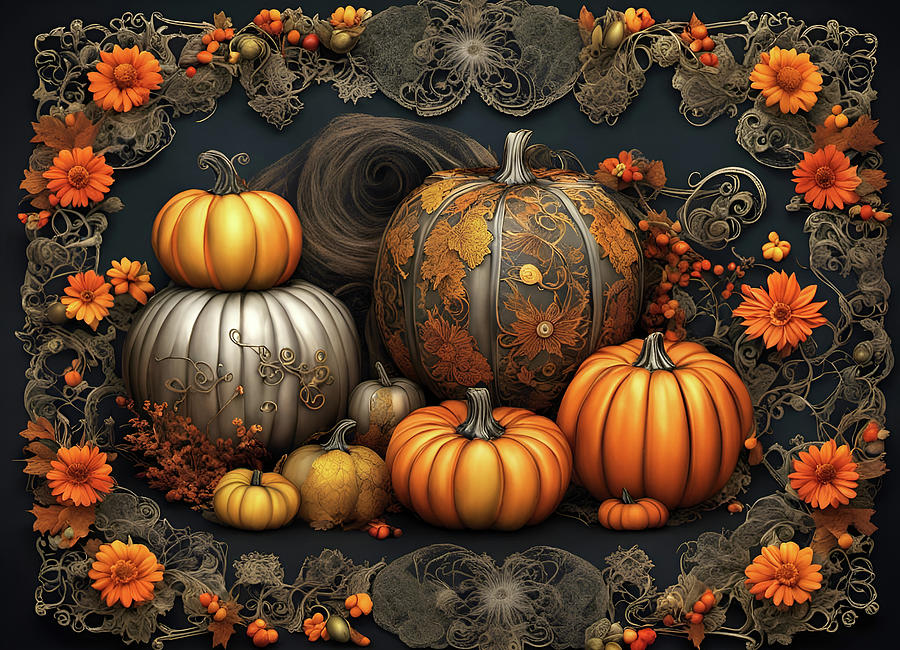 Autumn Display Digital Art by Deb Beausoleil
