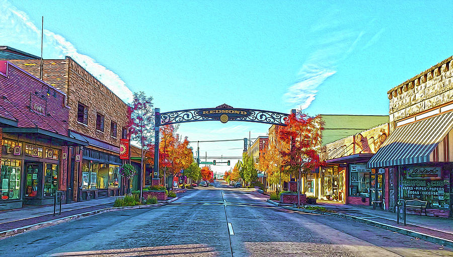 Autumn Downtown Redmond Photograph by James Morris - Fine Art America