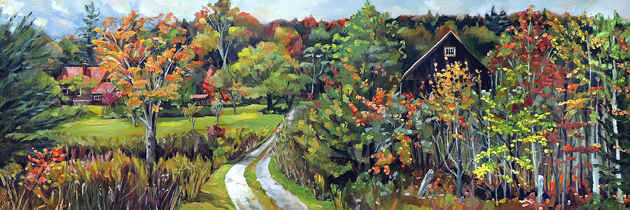 Autumn Explosion in Vermont Painting by Nancy Griswold