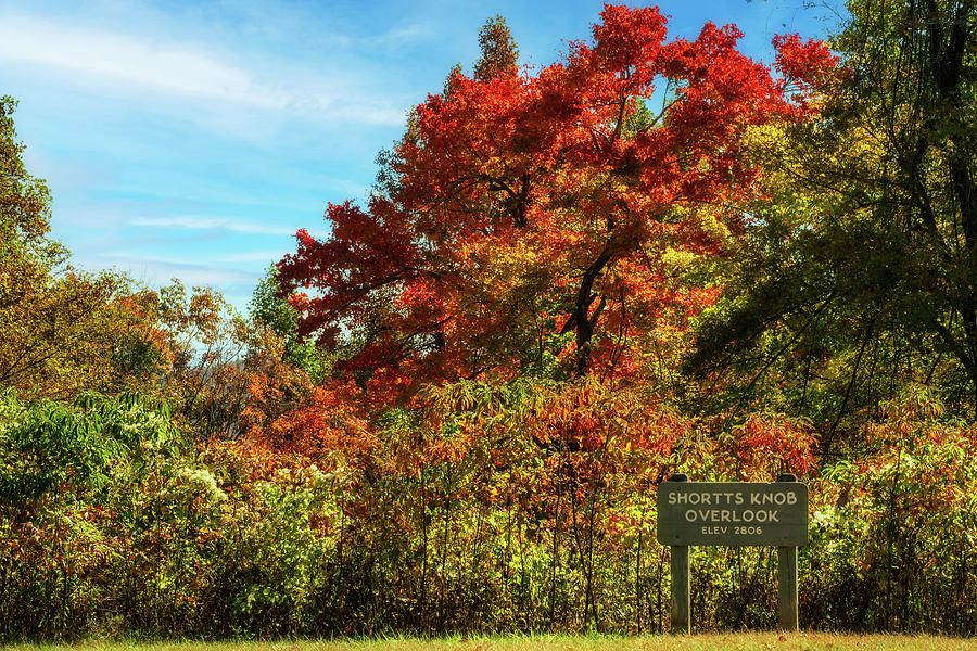 Autumn fall colors Blue Ridge Shortts Knob 1112 Photograph by Dan Carmichael