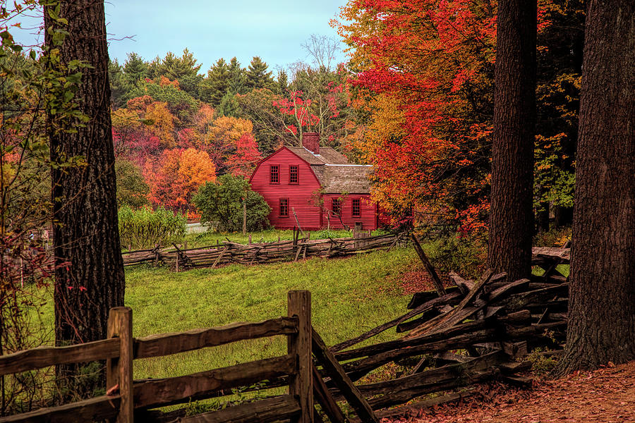 Landscape Photograph - Autumn Fall Colors over the Freeman Farm by Jeff Folger
