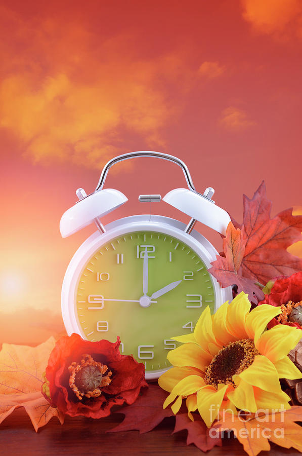Autumn Fall Daylight Saving Time Clock Concept Photograph by Milleflore Images