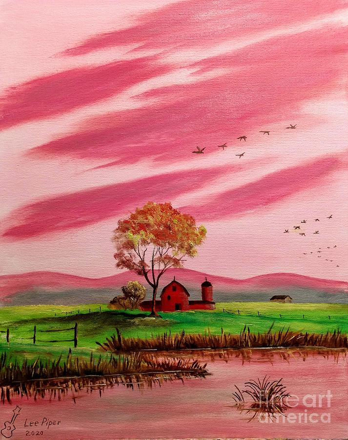 Autumn Farm Painting by Lee Piper