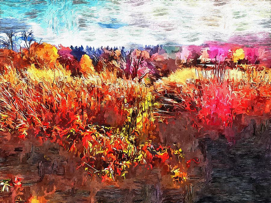 Autumn Field Mixed Media by Christopher Reed