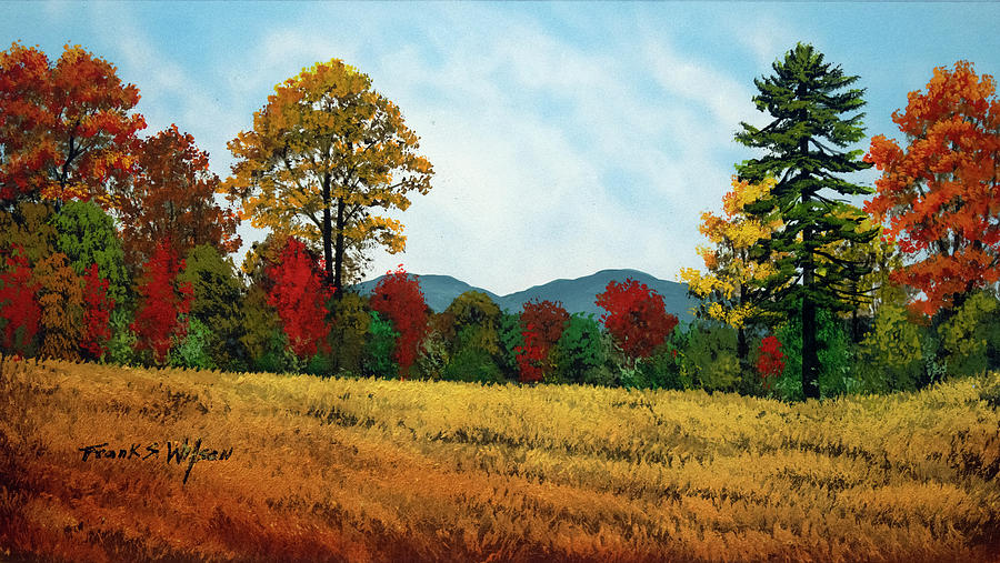Autumn Field Painting by Frank Wilson