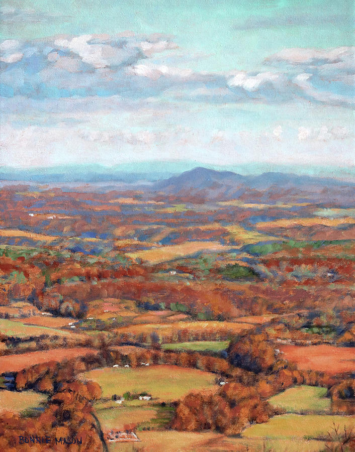 Autumn Fields Painting by Bonnie Mason