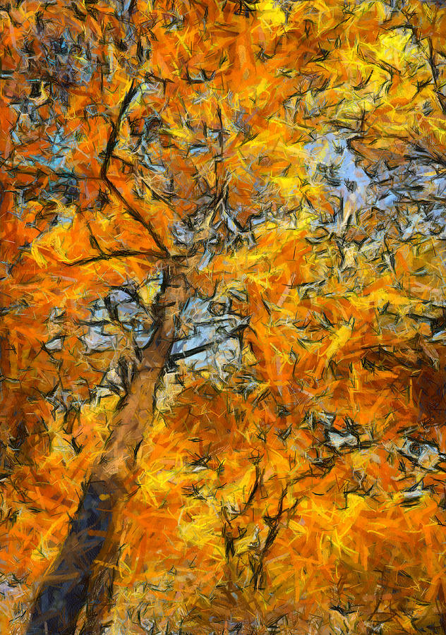 Autumn Fire Painting by Dan Sproul