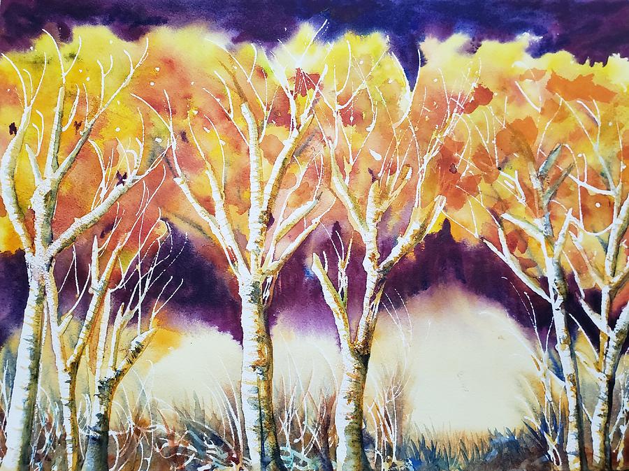 Autumn Flare Painting by Kim Shuckhart Gunns