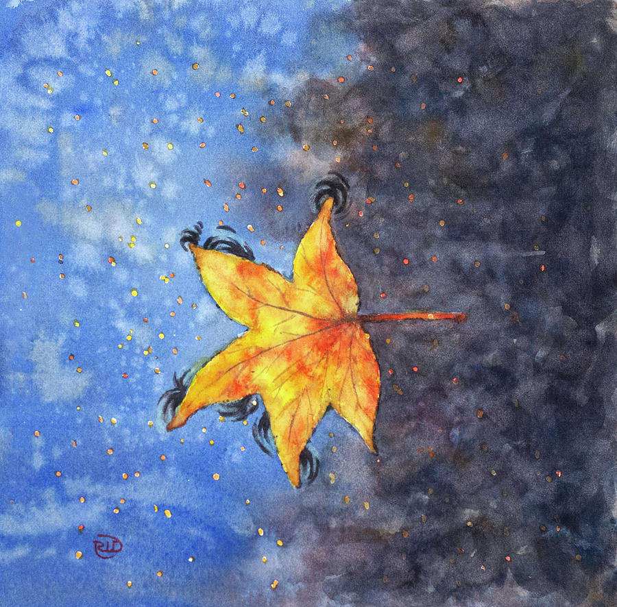 Autumn Floating Painting by Rebecca Davis