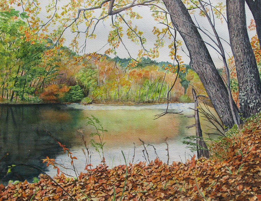 Tree Painting - Autumn Flow by Sharon Farber