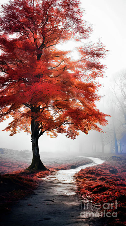 Autumn Fog Digital Art by Elaine Manley