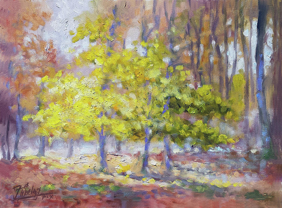 Autumn Forest Painting by Irek Szelag