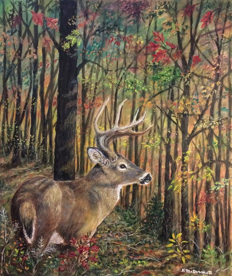 Autumn Forest Painting by Kathleen McDermott