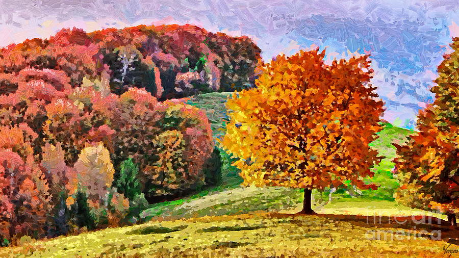 Autumn Forest Digital Art by Yorgos Daskalakis